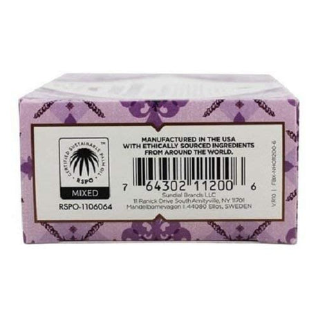 Nubian Heritage Lavender & Wildflowers Soap 5 oz, gentle cleansing bar infused with lavender and wildflower extracts to cleanse, moisturize, and leave skin feeling soft, smooth, and lightly refreshed.