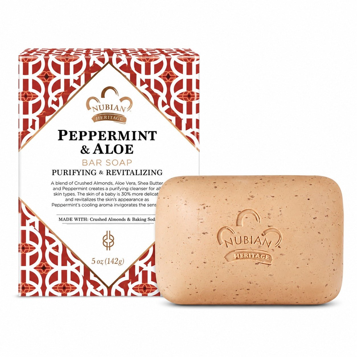 Nubian Heritage Peppermint Soap | Refreshing 5 oz Bar - Yado African & Caribbean Market