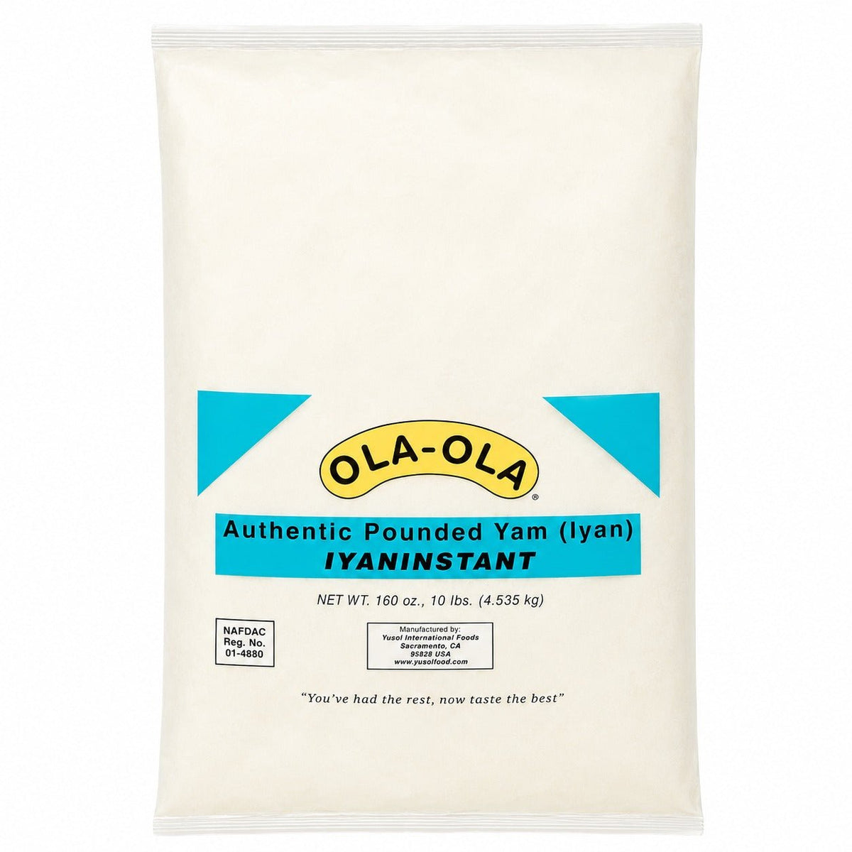 Ola Ola Authentic Pounded Yam Family Size, premium instant pounded yam flour for preparing smooth, traditional African pounded yam to enjoy with soups and stews.