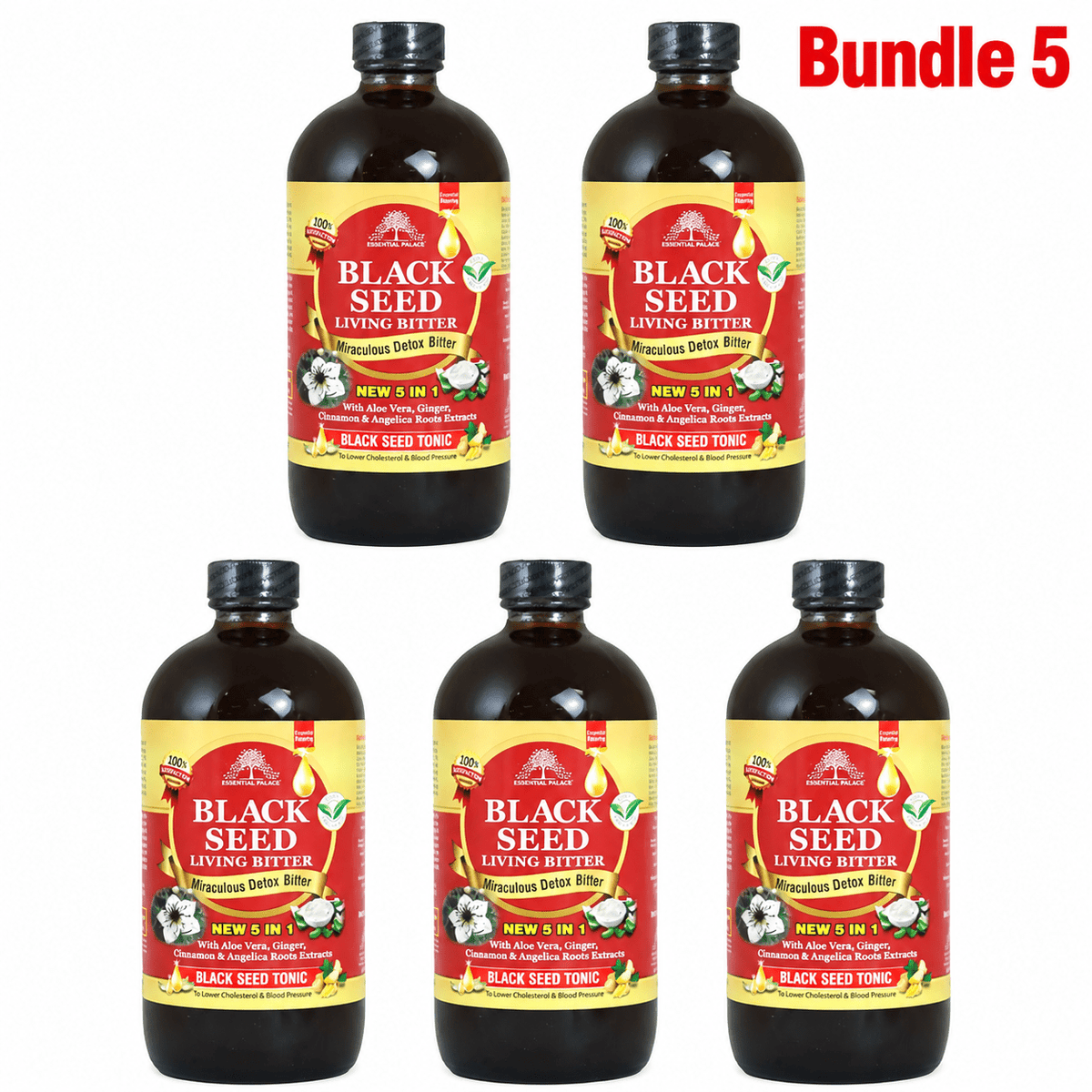 Organic Black Seed Living Bitters pack of 5 bottles