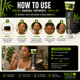 Organic Charcoal Toothpaste – Natural Teeth Whitening & Fresh Breath - Yado African & Caribbean Market