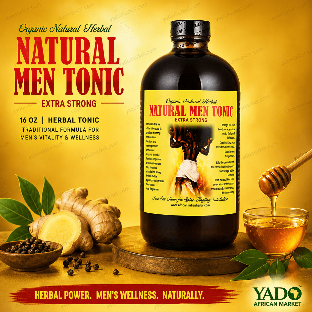 Organic Natural Men Tonic - 16 oz. - Yado African & Caribbean Market