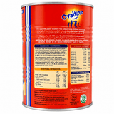 Ovaltine chocolate malt 400 g, side of the can