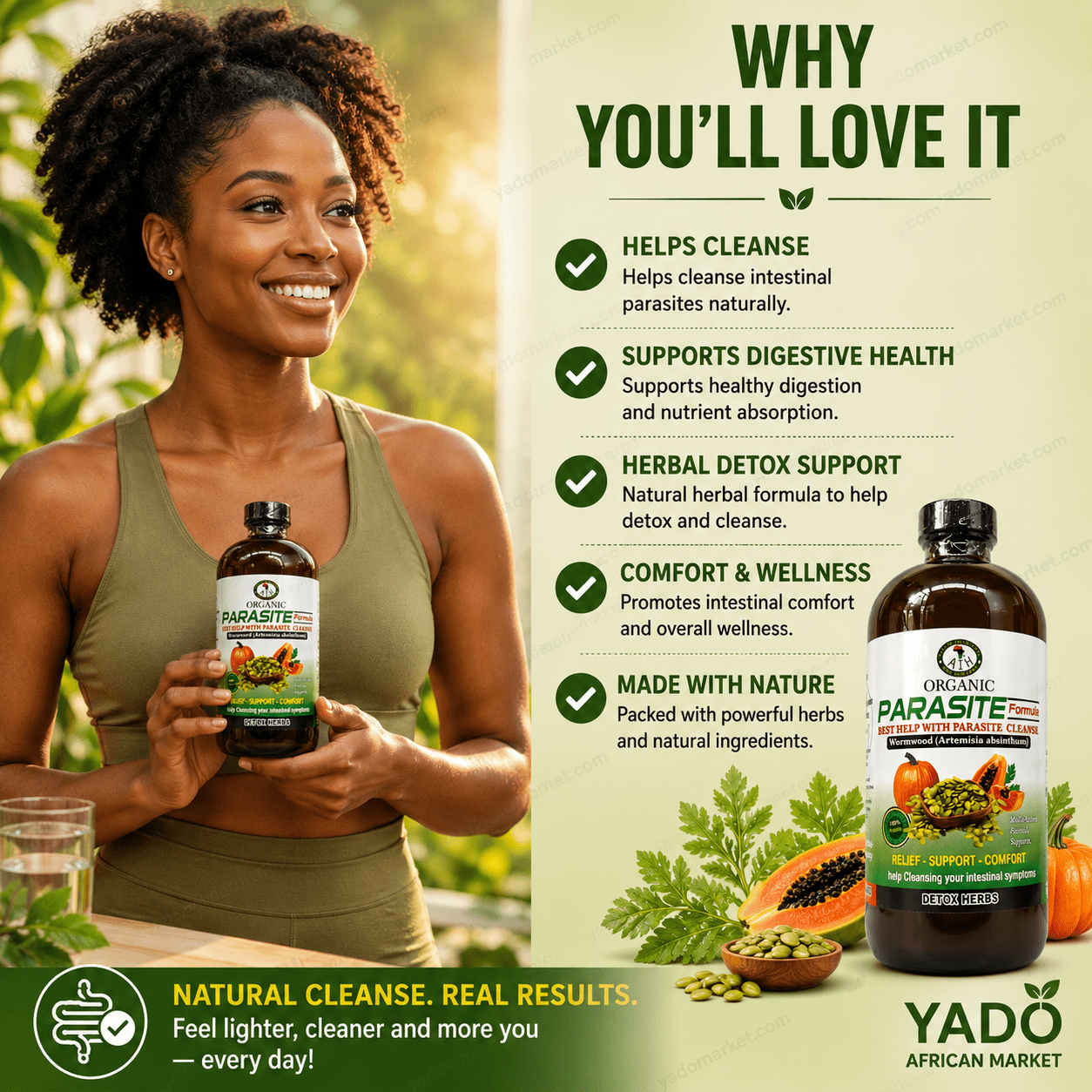 Parasite Cleanse – Herbal Detox & Digestive Support - Yado African & Caribbean Market