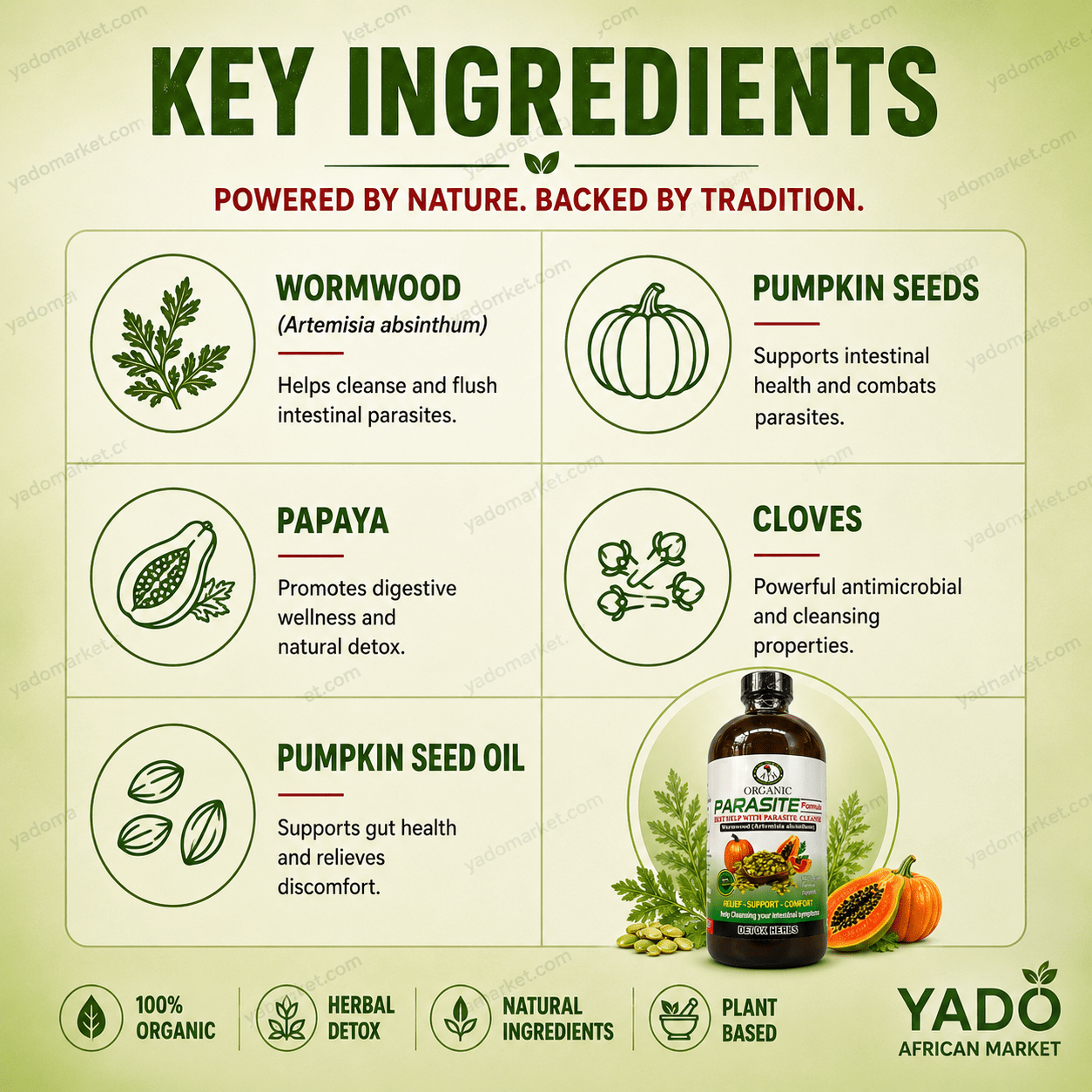 Parasite Cleanse – Herbal Detox & Digestive Support - Yado African & Caribbean Market