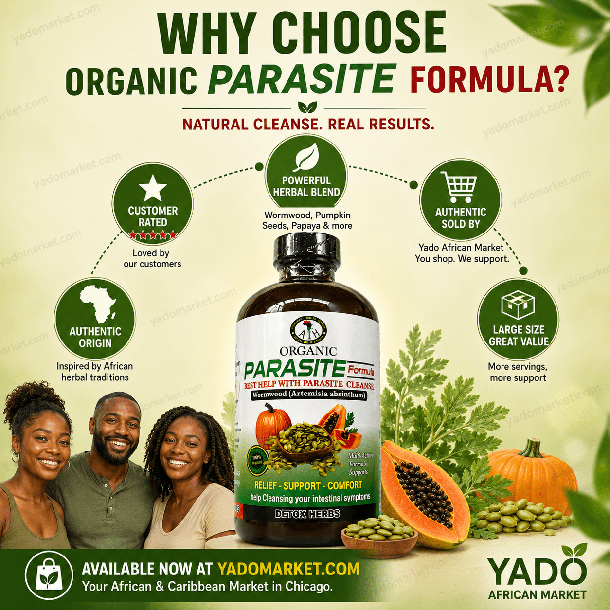 Parasite Cleanse – Herbal Detox & Digestive Support - Yado African & Caribbean Market