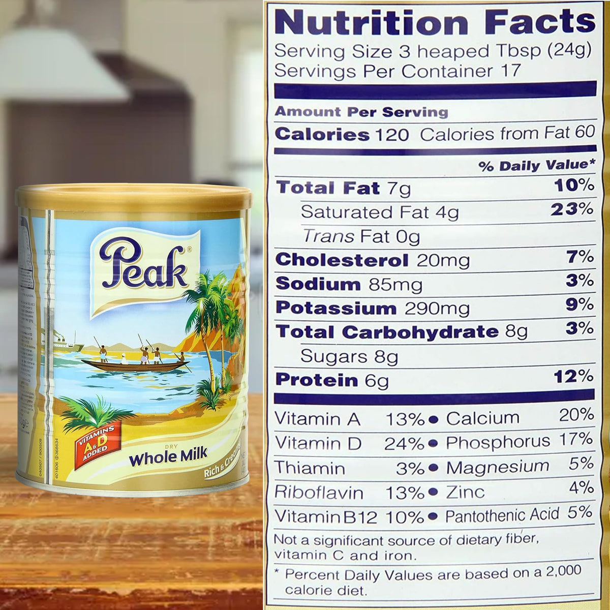 Peak Instant Full - Cream Dry Whole Milk Powder, 400 - Grams - Yado African & Caribbean Market