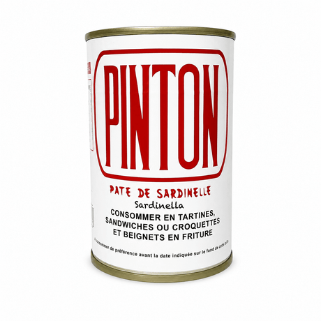Pinton sardinella paste 380 g can, back view