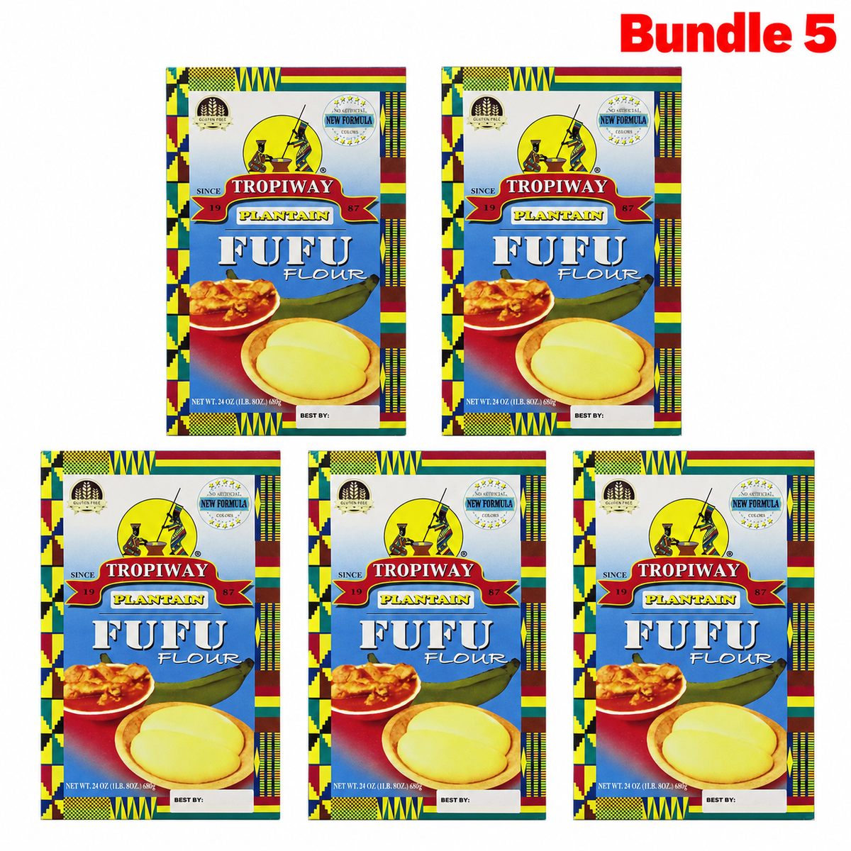 Plantain Fufu Flour 24oz | Smooth African Fufu - Yado African & Caribbean Market