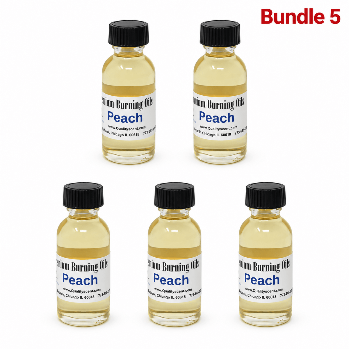Premium Burning Oil Premium burning oil peach pack of 5 bottles