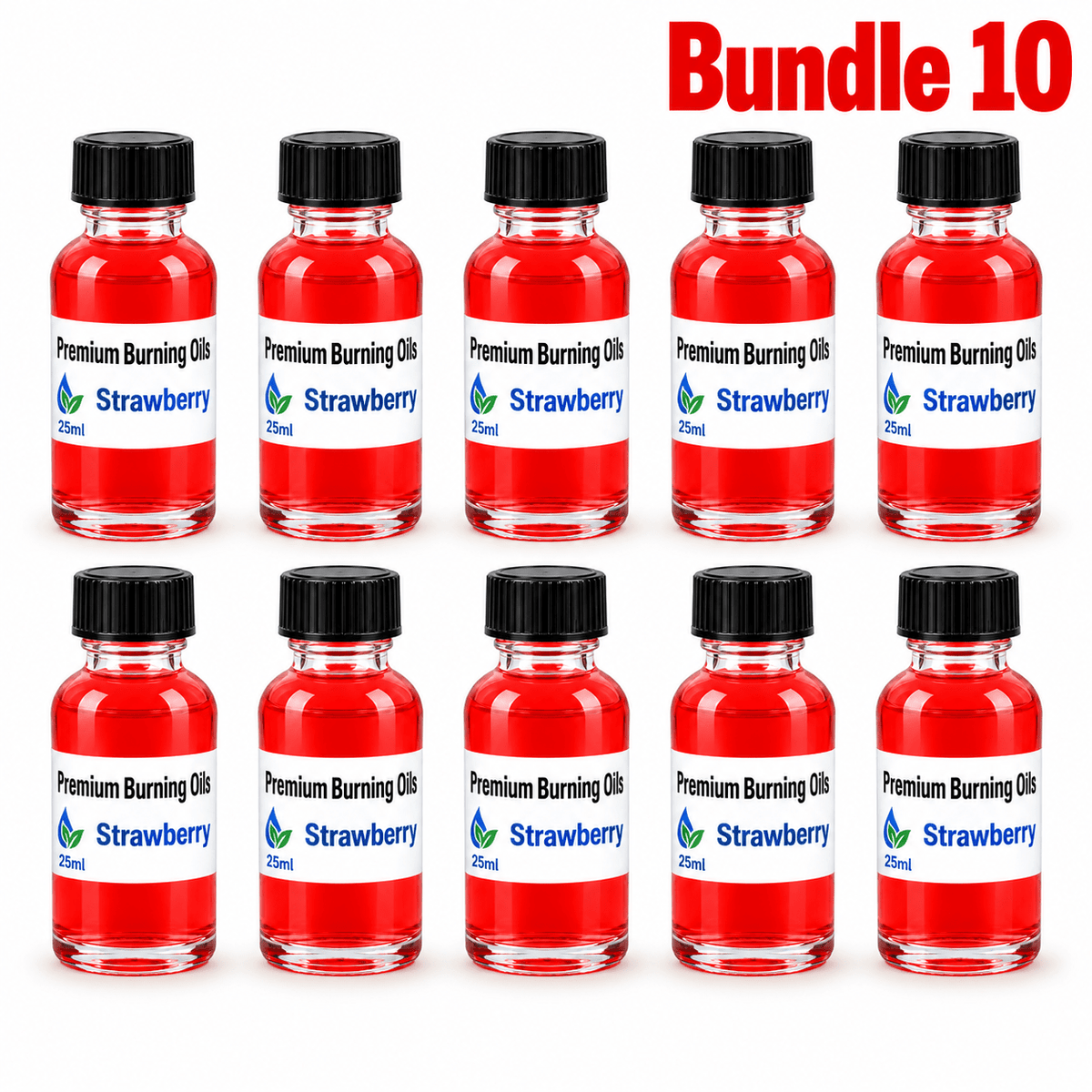 Premium Burning Oil Strawberry pack of 10 bottles