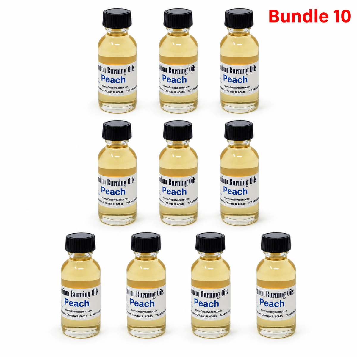 Premium Burning Oil Premium burning oil peach pack of 10 bottles
