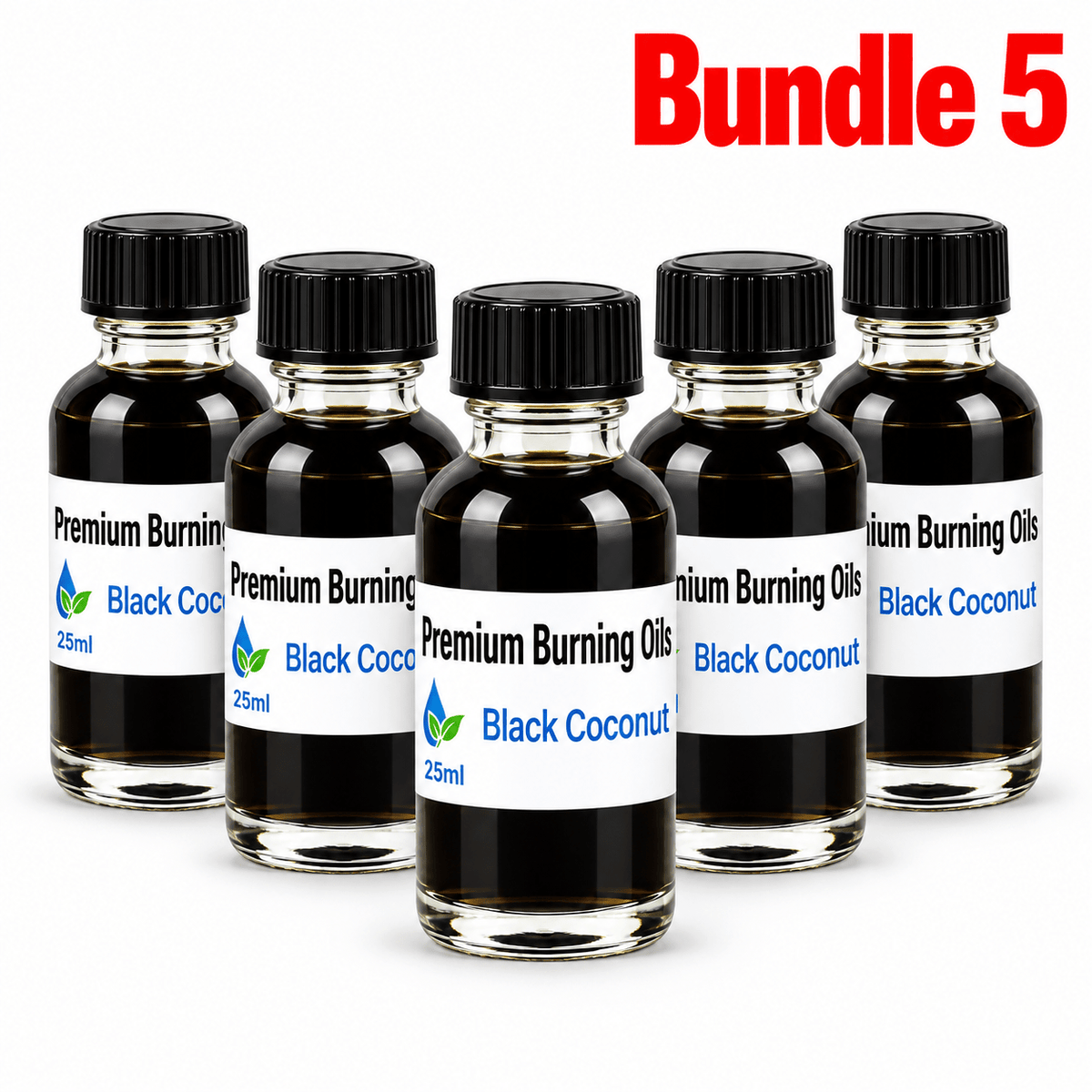 Premium Burning Oil Black Coconut pack of 5 bottles