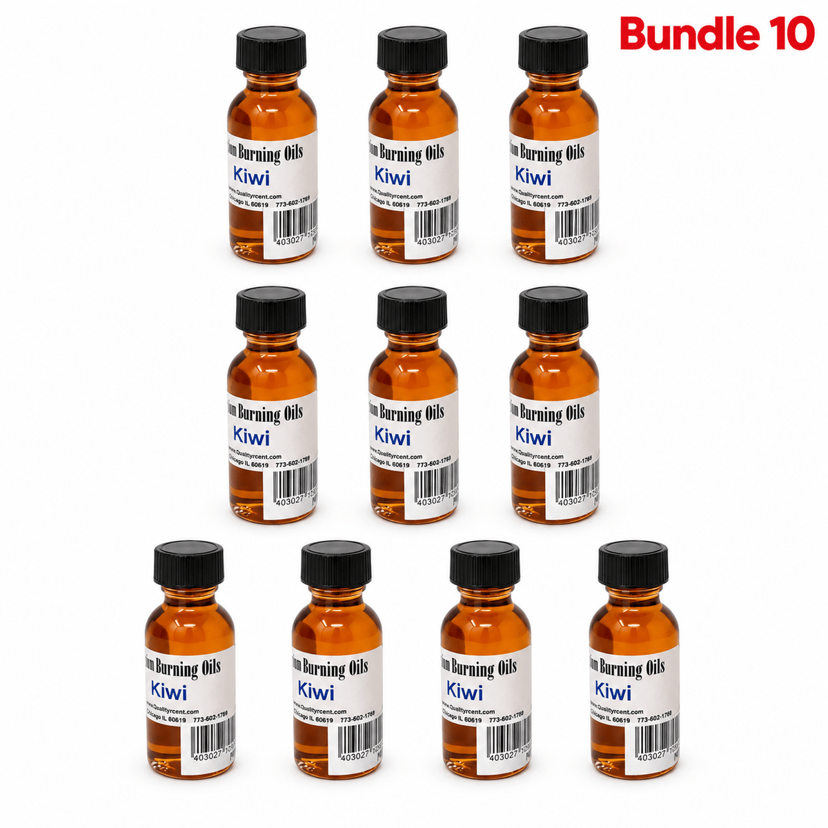 Premium Burning Oil Premium burning oil Kiwi pack of 10 bottles