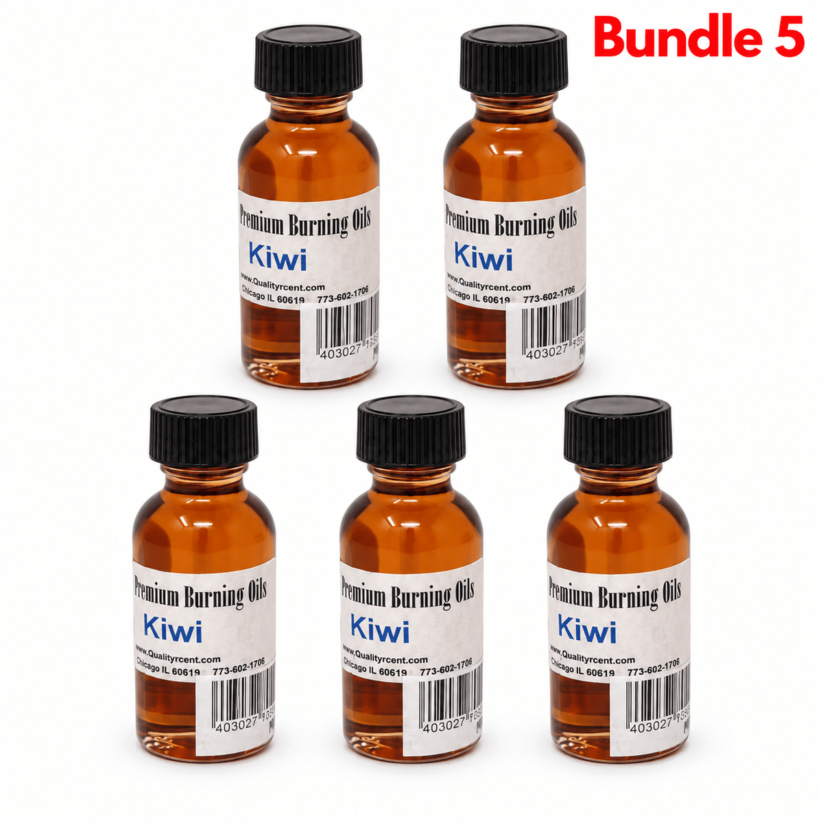 Premium Burning Oil Premium burning oil Kiwi pack of 5 bottles