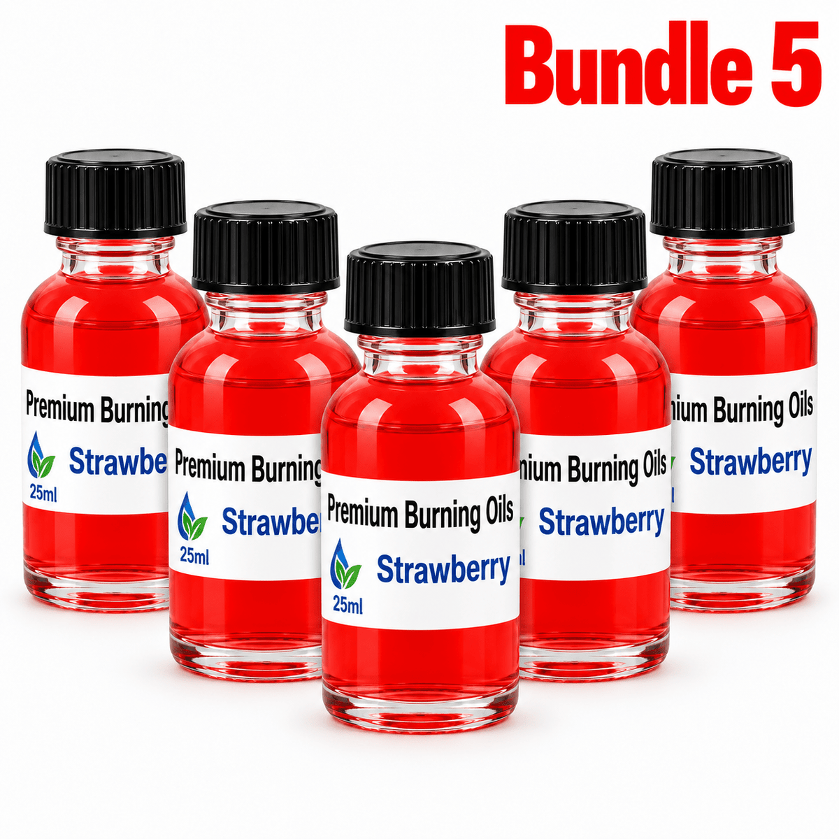 Premium Burning Oil Strawberry pack of 5 bottles