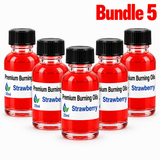 Premium Burning Oil Strawberry pack of 5 bottles