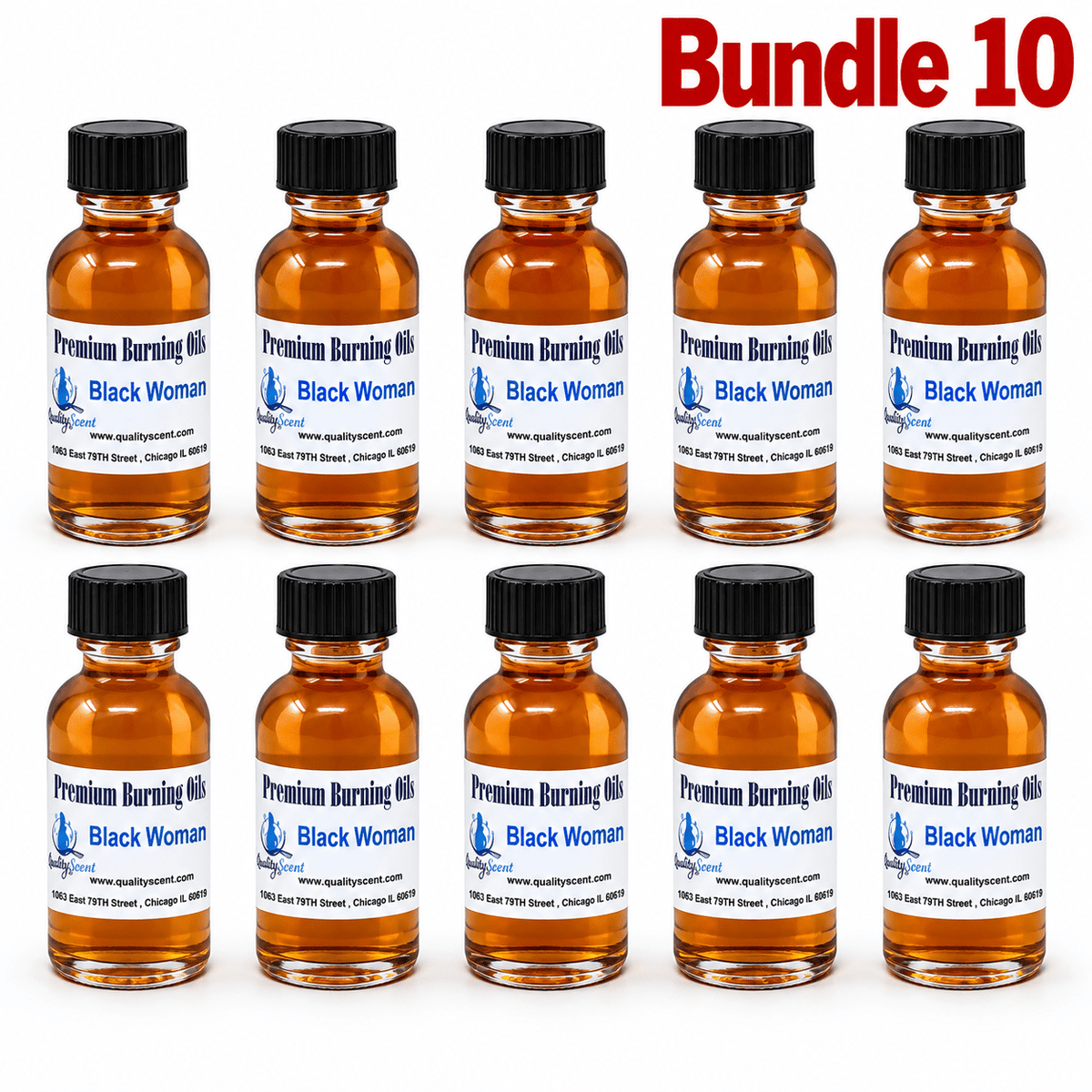 Premium Burning Oil Black woman pack of 10 bottles
