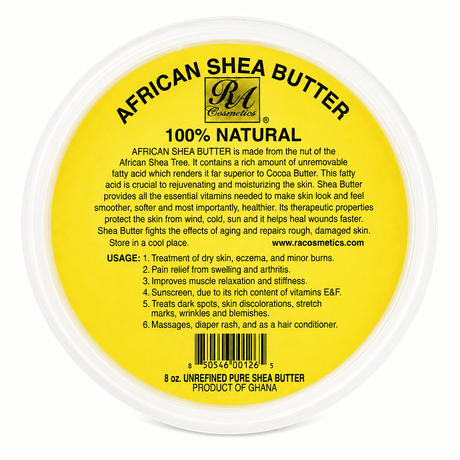 RA 100% Pure Yellow Shea Butter (Solid) – 8oz, 16oz & 32oz 32oz – Single Unit (Inventory Stock)