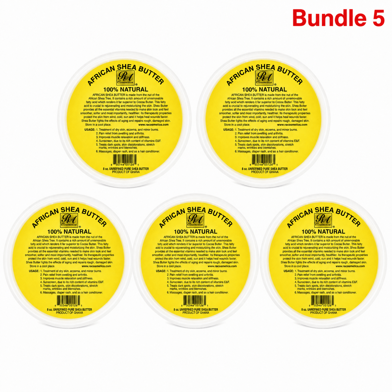 RA 100% Pure Shea Butter Yellow (Solid) 8 oz - Yado African & Caribbean Market