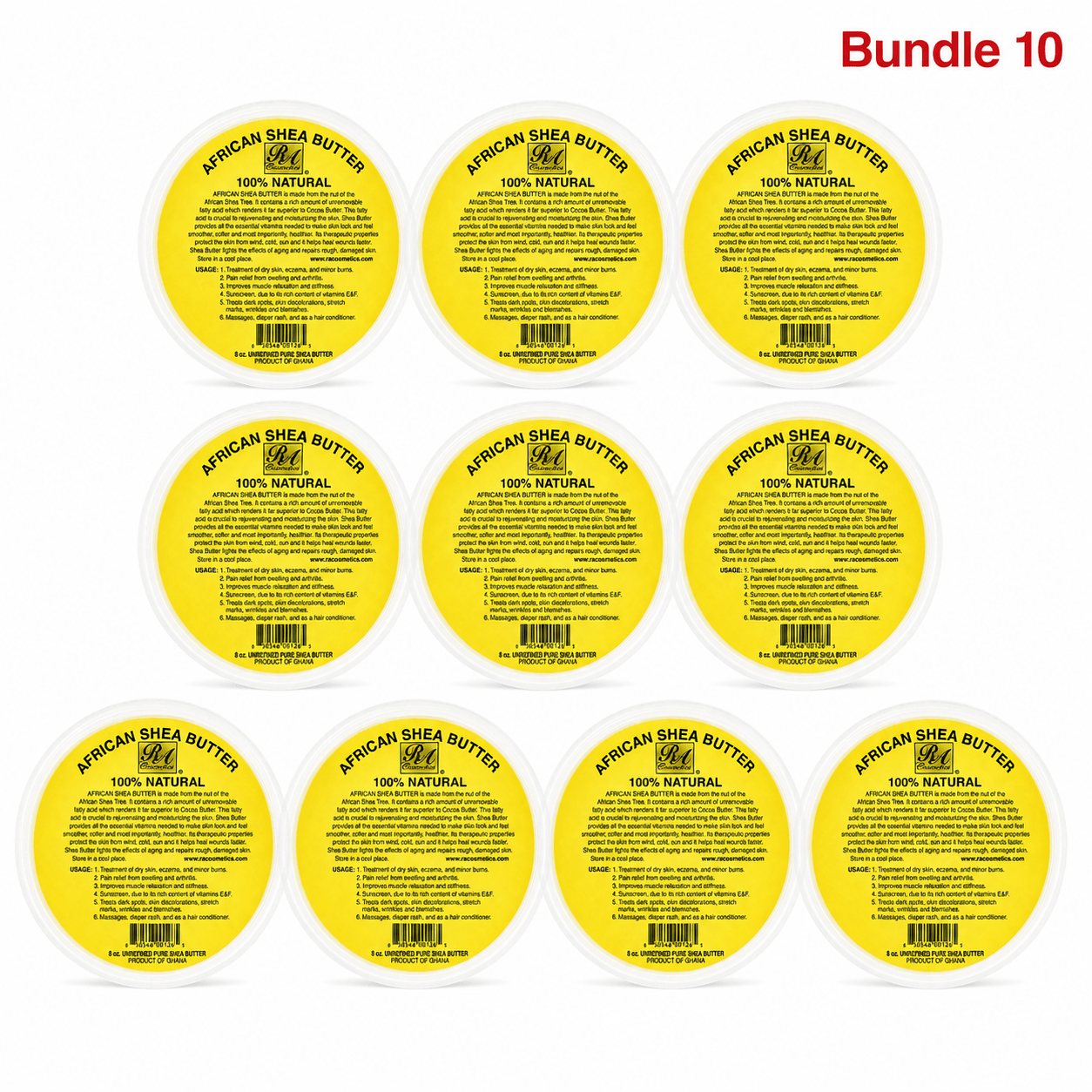 RA 100% Pure Shea Butter Yellow (Solid) 8 oz - Yado African & Caribbean Market
