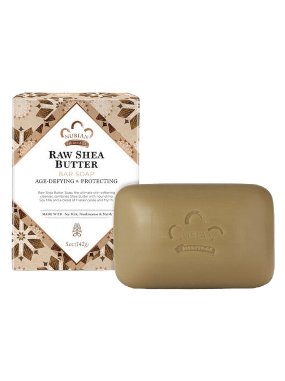 Raw Shea Butter Bar Soap: Age Defying & Protecting with Soy Milk, Frankincense & Myrrh (5oz) - Yado African & Caribbean Market