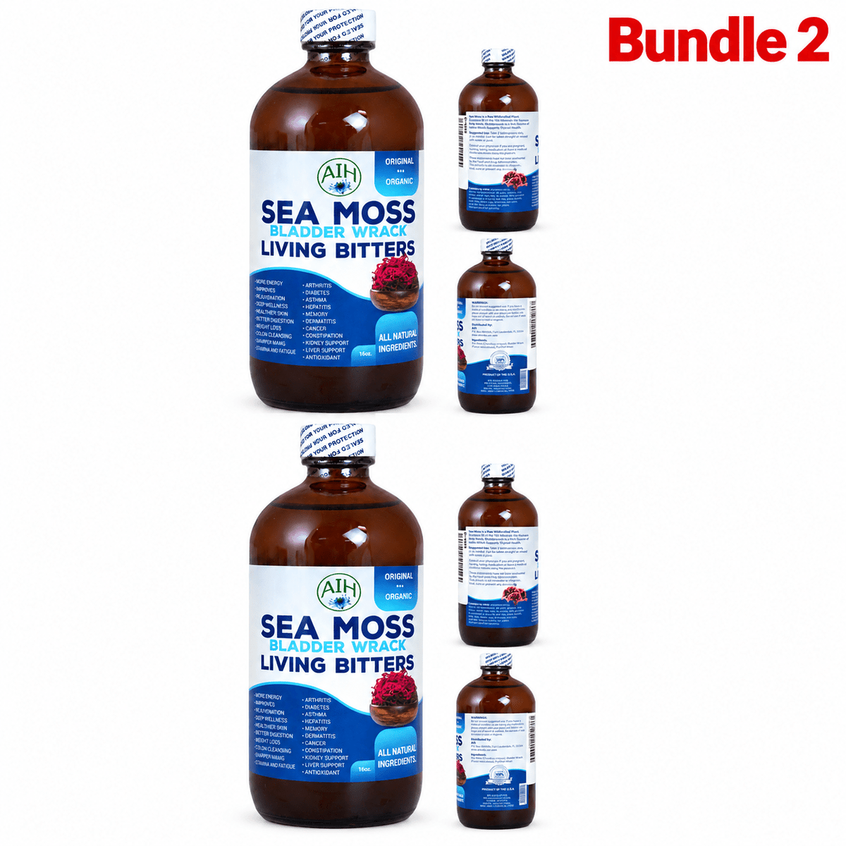 Sea Moss Bladder Wrack Living Bitters 16 OZ | Herbal Blend - Yado African & Caribbean Market