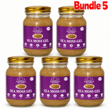 Sea Moss Gel 16 oz pack of 5 jars
