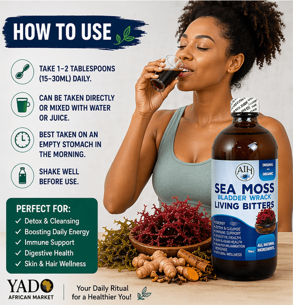 Sea Moss Living Bitters - 16oz - Yado African & Caribbean Market