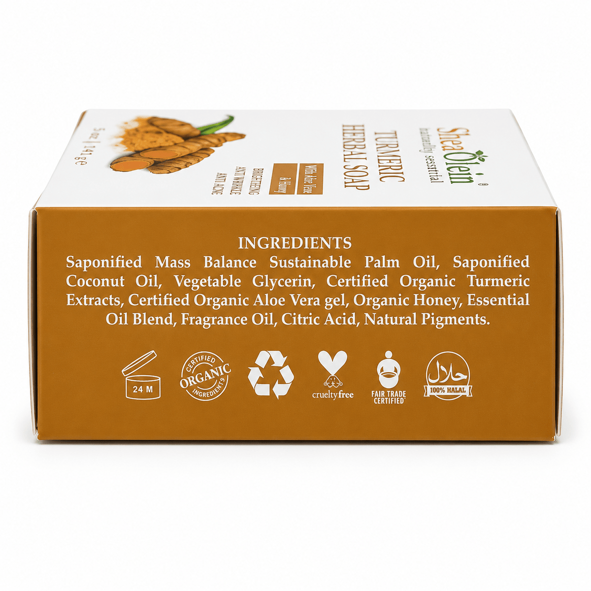 Shea Olein Turmeric Herbal Soap | Aloe Vera & Honey - Yado African & Caribbean Market
