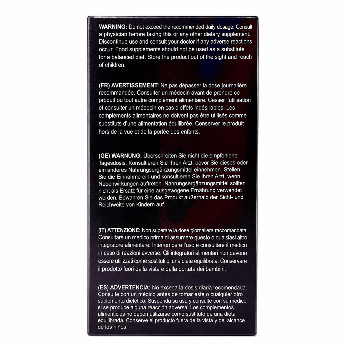 Shilajit gummies, supplement facts panel