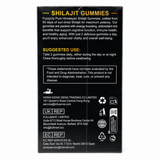 Shilajit gummies, side label