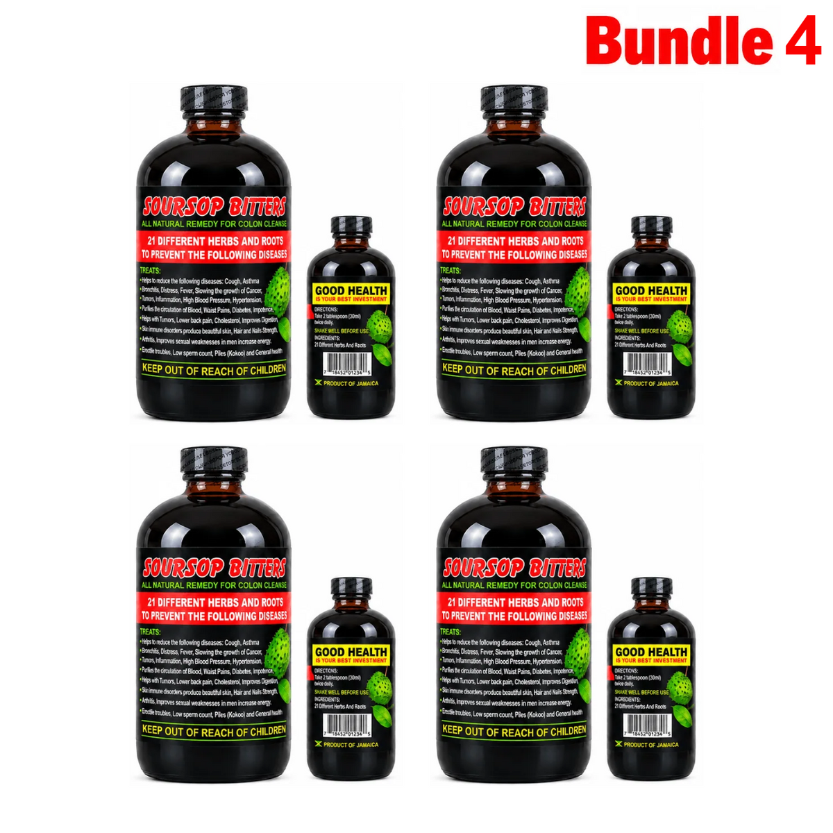 Soursop Bitters 16 fl oz pack of 4 bottles