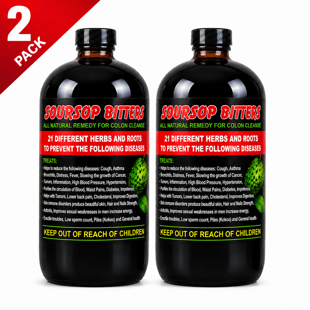 Soursop Bitters 16 fl oz – Herbal Detox Support - Yado African & Caribbean Market