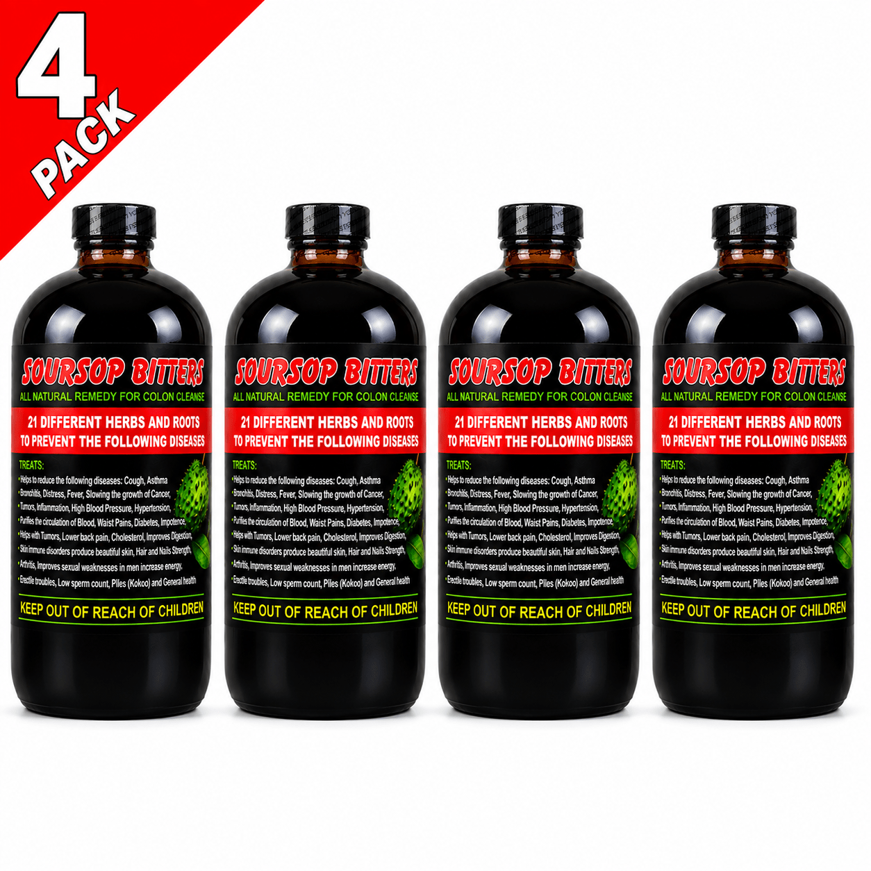 Soursop Bitters 16 fl oz – Herbal Detox Support - Yado African & Caribbean Market