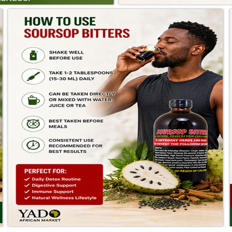 Soursop Bitters Liquid – 16 fl oz - Yado African & Caribbean Market