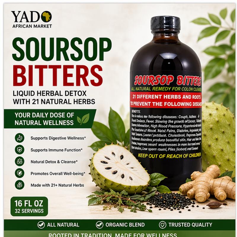 Soursop Bitters Liquid – 16 fl oz - Yado African & Caribbean Market