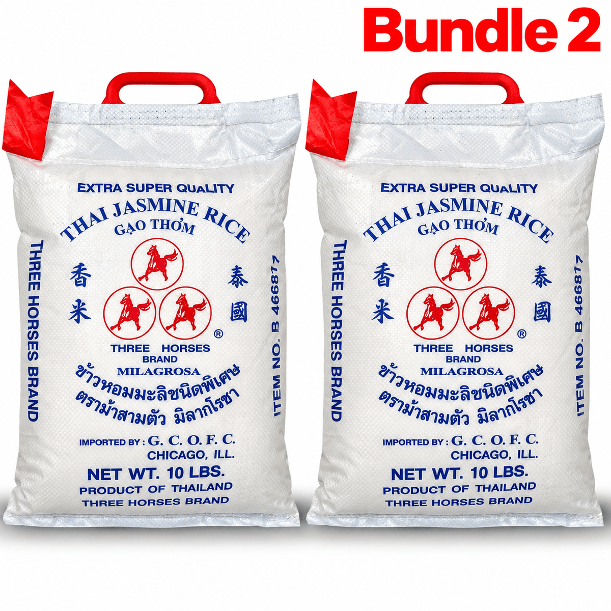 Three Horses Jasmine Rice | Premium Thai Rice - Yado African & Caribbean Market
