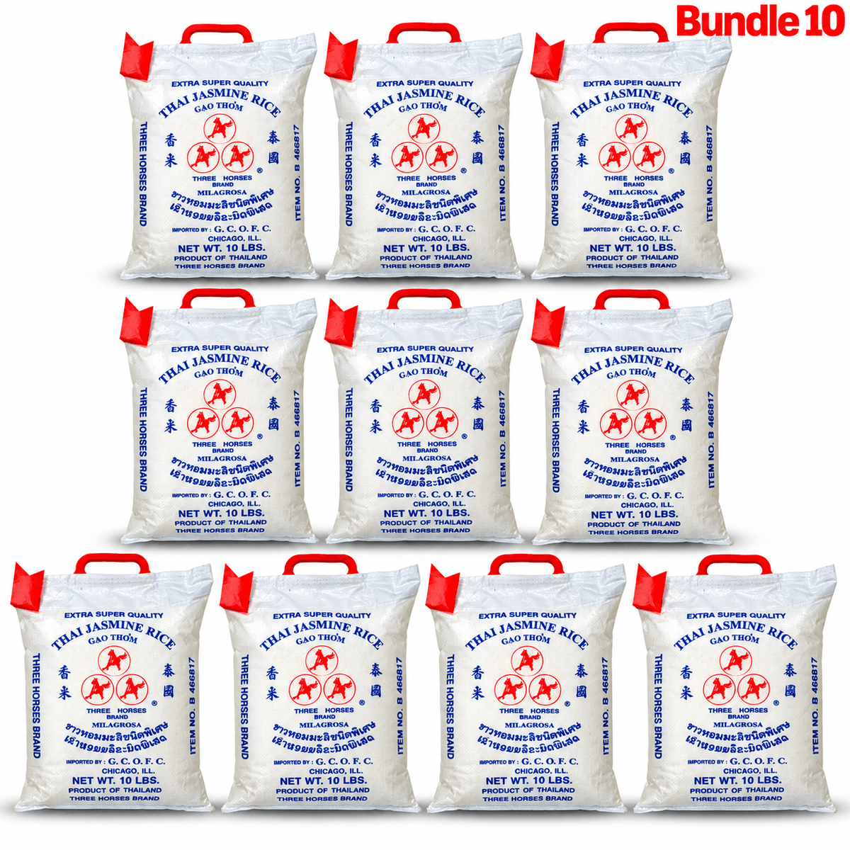 Three Horses Jasmine Rice | Premium Thai Rice - Yado African & Caribbean Market