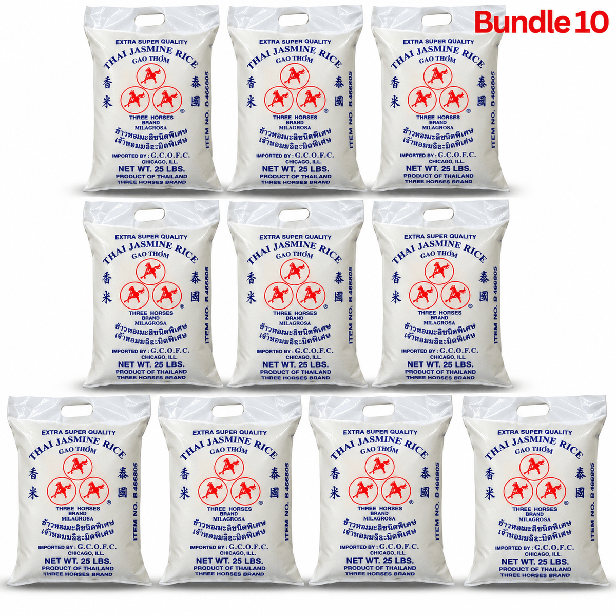 Three Horses Jasmine Rice | Premium Thai Rice - Yado African & Caribbean Market