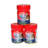 Pack of 3 Robb Pain Balm jars by PZ Cussons, designed to relieve muscle aches, pain, and nasal congestion with menthol and camphor.