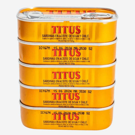 Titus Sardines - Spicy Pack of 5 - Yado African & Caribbean Market