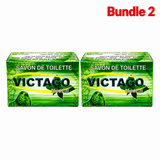 Victago Herbal African Black Soap Bar, pack of 2 bars, save 2%