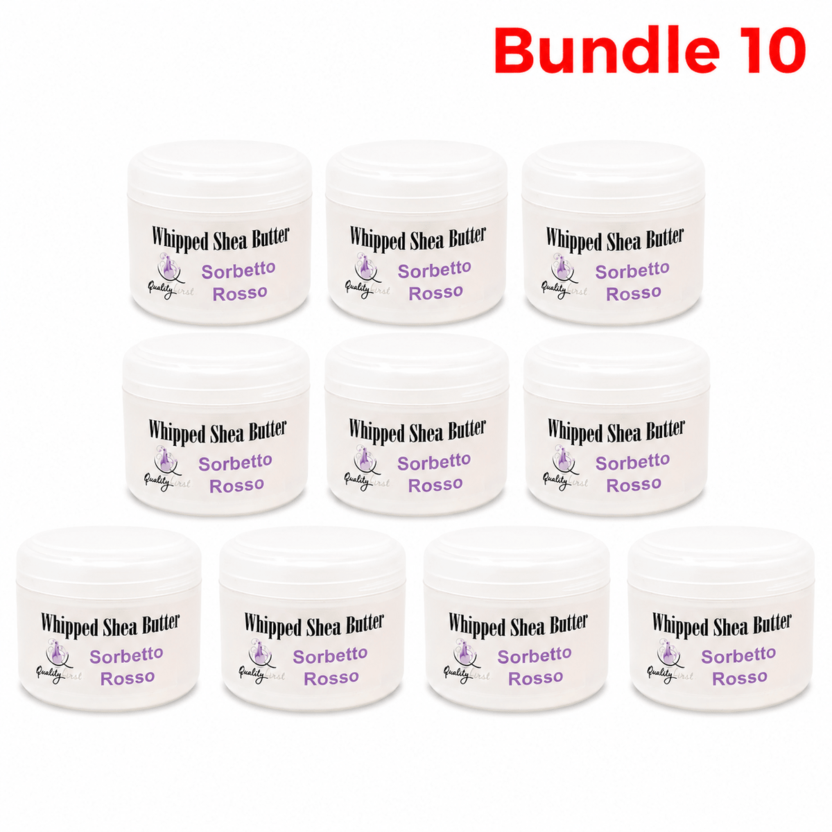 Whipped Shea Butter Sorbetto Rosso pack of 10 jars
