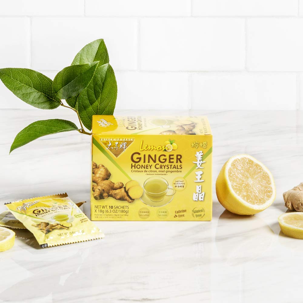 Prince of Peace Instant Lemon Ginger Honey Crystals, 10 Sachets - Yado African & Caribbean Market