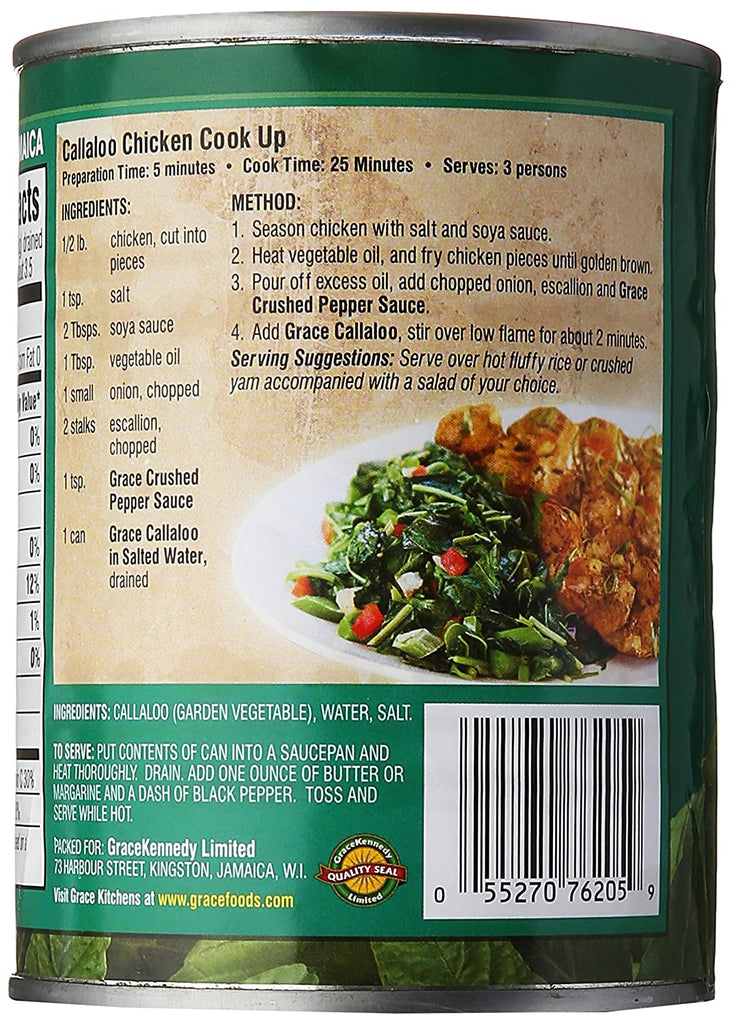 Grace Garden Vegetable - Callaloo 19 oz - Yado African & Caribbean Market