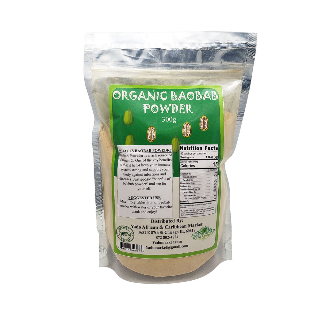 Organic Baobab Powder | 100% Raw 300g - Yado African & Caribbean Market