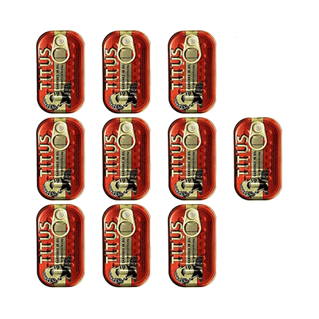 Titus Sardines 4.4 Ounce (125g) 10 Packs - Yado African & Caribbean Market