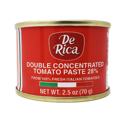 De Rica Tomato Paste, rich concentrated tomato paste that adds deep tomato flavor and color to soups, stews, sauces, rice dishes, and everyday cooking.