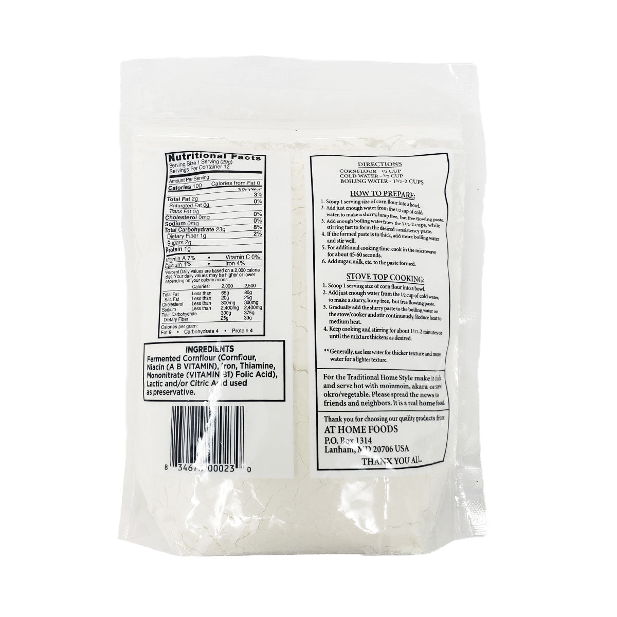 Fermented Corn Flour Ogi in branded packaging, traditional pap mix made from fermented corn, ideal for preparing smooth, comforting porridge and authentic West African breakfast dishes.